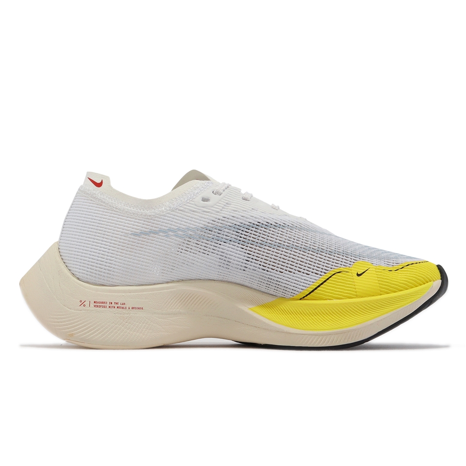 Nike 競速跑鞋Wmns ZoomX Vaporfly Next% 2 女鞋白黃碳板運動鞋DM9056