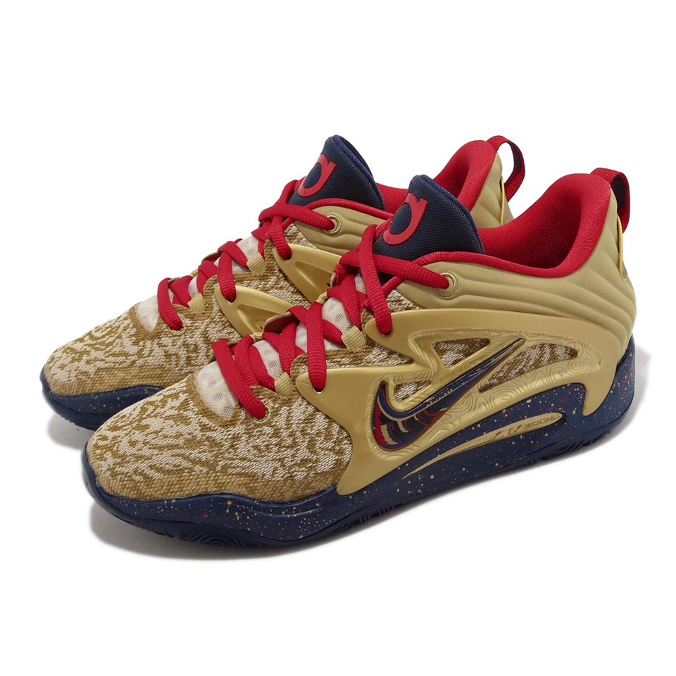 Nike 籃球鞋KD15 EP 奧運Olympics 金牌金紅藍杜蘭特男鞋DM1054-700