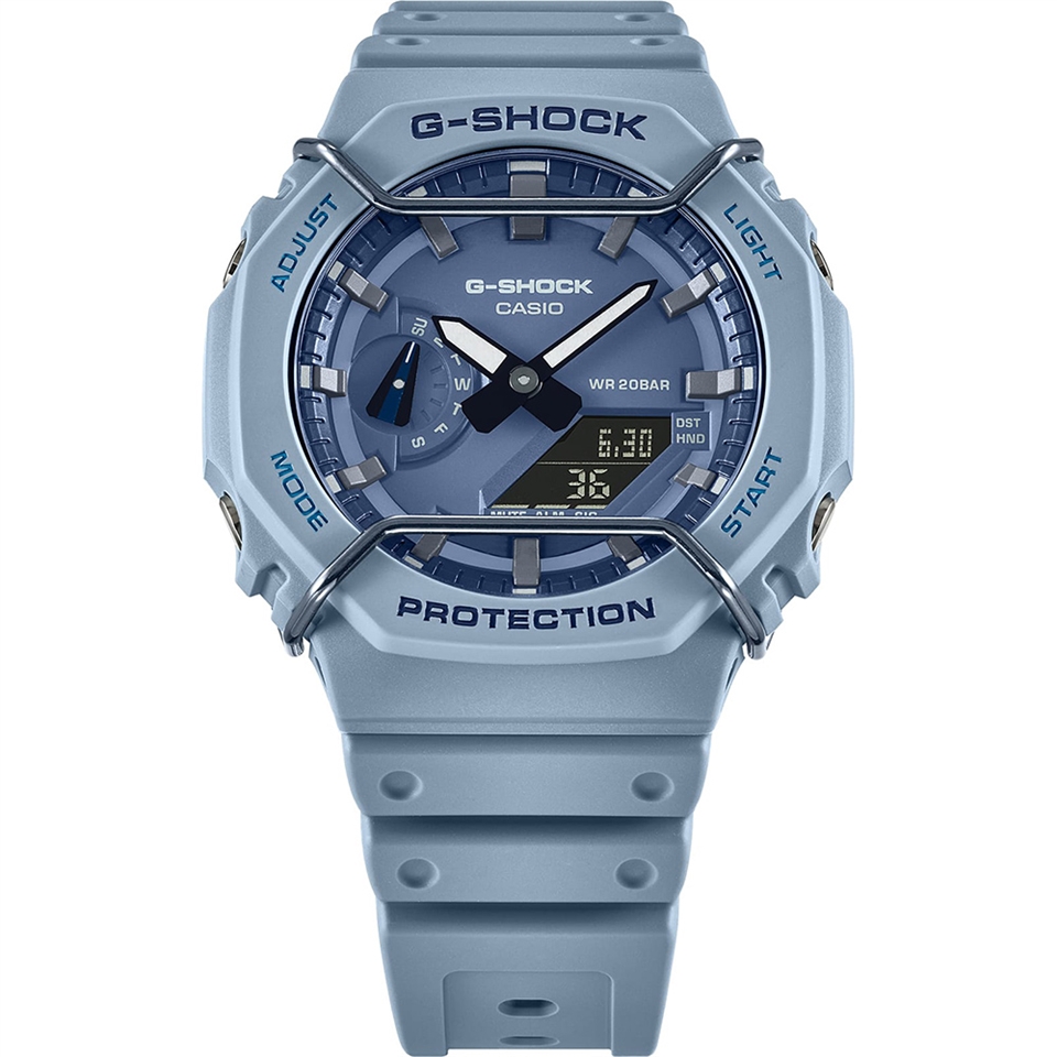 CASIO 卡西歐G-SHOCK 啞光金屬雙顯手錶(GA-2100PT-2A)|會員獨享好康