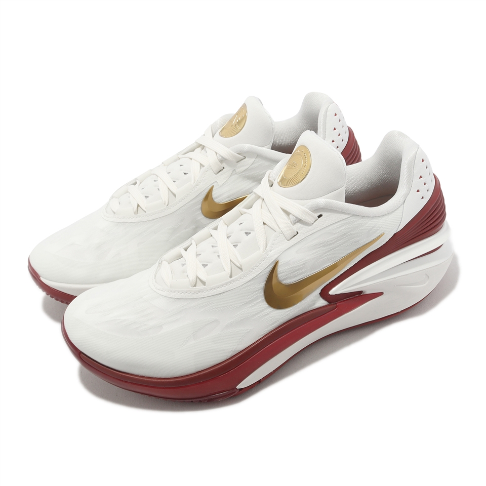 Nike 籃球鞋Air Zoom G.T. Cut 2 EP 男鞋白紅金Just Do It 氣墊DJ6013