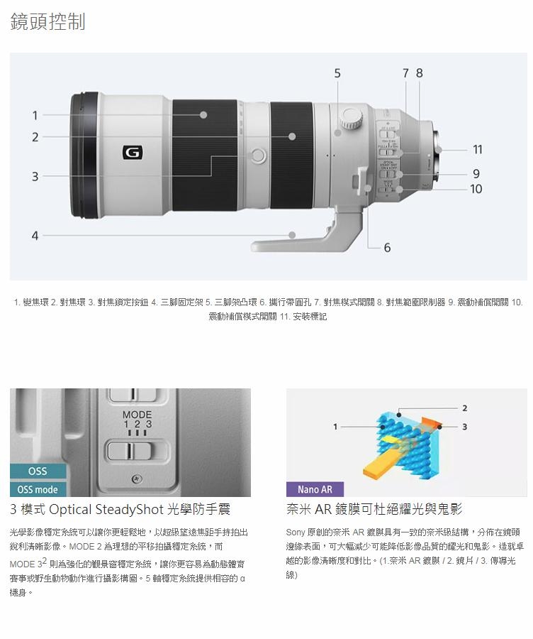 SONY索尼 SEL200600G FE 200-600mm F5.6-6.3 G OSS - 詳情7