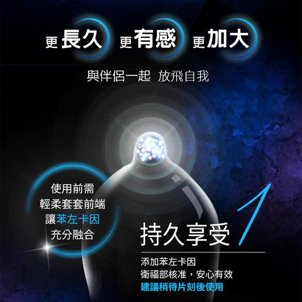【Durex杜蕾斯】雙悅愛潮裝 保險套3入/盒(螺紋凸點設計及含潤滑劑 衛生套)