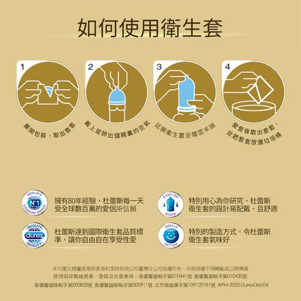 【Durex杜蕾斯】超薄裝 保險套3入/盒(超薄設計 情人節 衛生套)