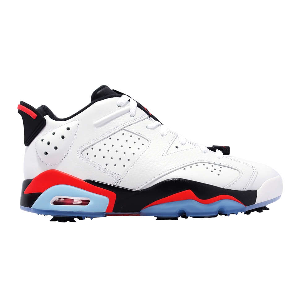 Nike 高爾夫球鞋Jordan Retro 6 Golf 男鞋黑白櫻木花道鞋釘復刻氣墊AJ6