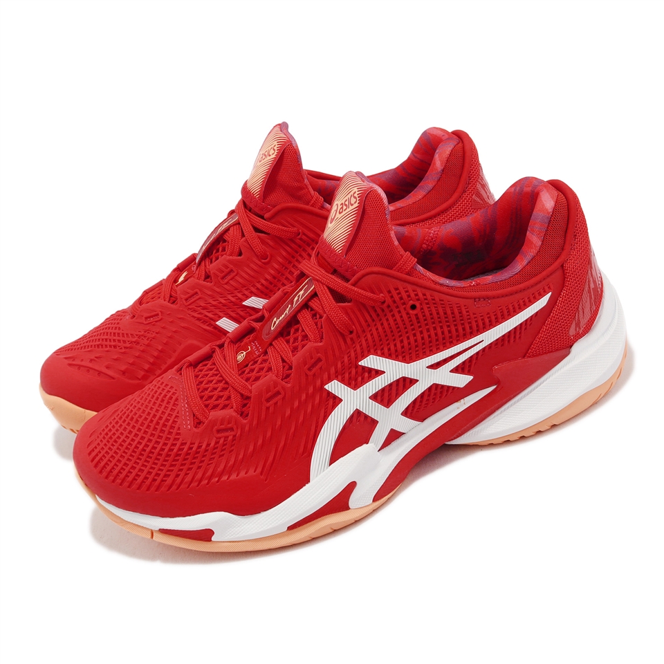 Asics 網球鞋Court FF 3 Novak 男鞋法網配色紅白亞瑟士喬科維奇緩震