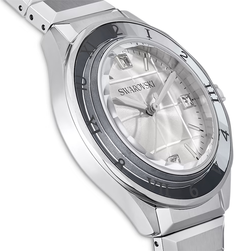 SWAROVSKI 施華洛世奇Dxtera系列摩登時尚腕錶-5634648/銀白37mm 