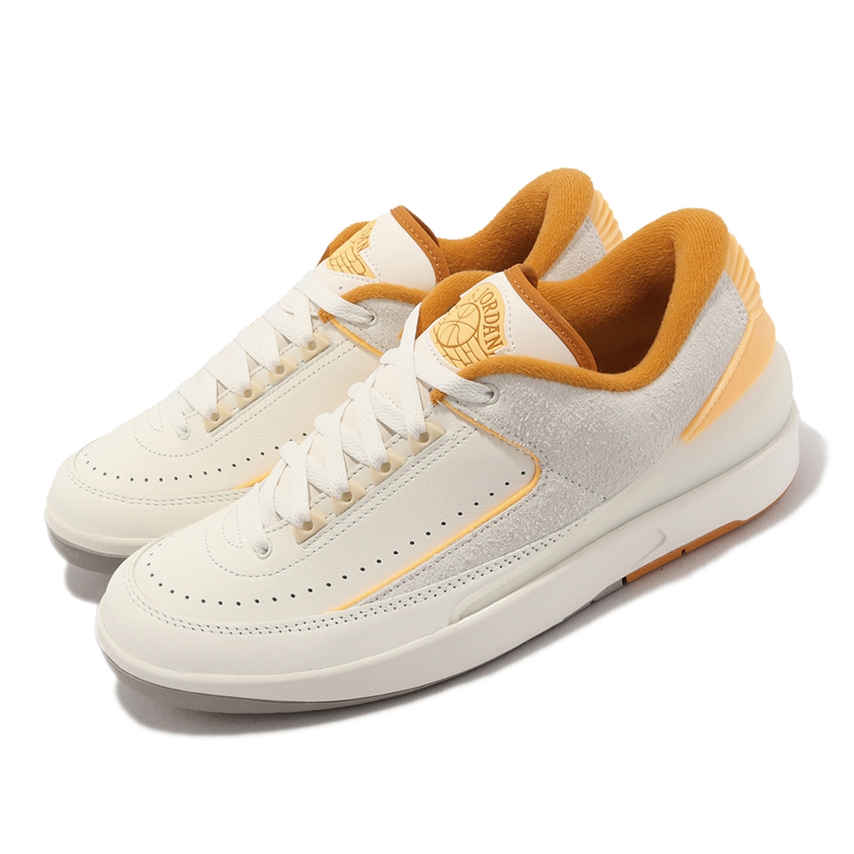 Nike 休閒鞋Air Jordan 2 Retro Low 男鞋哈密瓜橘2代Melon Tint