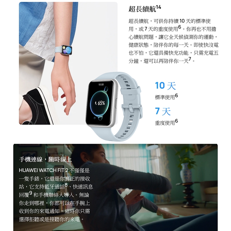 HUAWEI 華為WATCH FIT 2 智慧手錶活力款-矽膠錶帶|會員獨享好康折扣