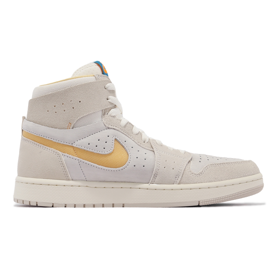 Nike 休閒鞋Air Jordan 1 ZM Air CMFT 2 男鞋米黃皮革麂皮AJ1 喬丹