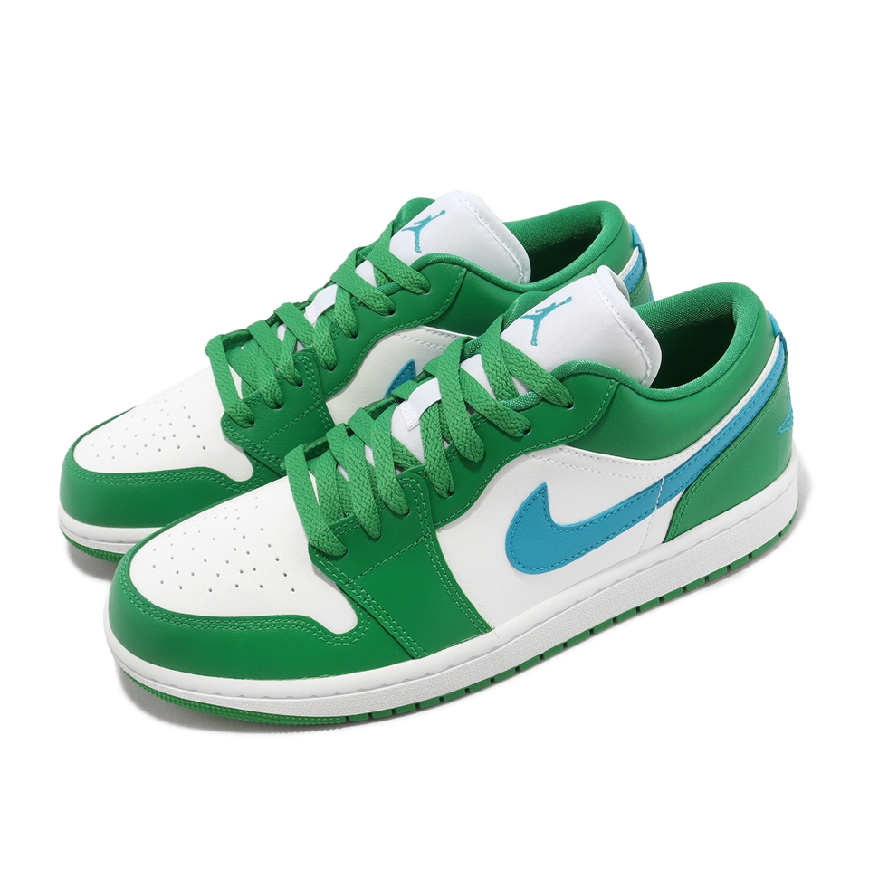 Nike Air Jordan 1 Low Lucky Green 綠白藍女鞋男鞋喬丹AJ1 一代DC0774