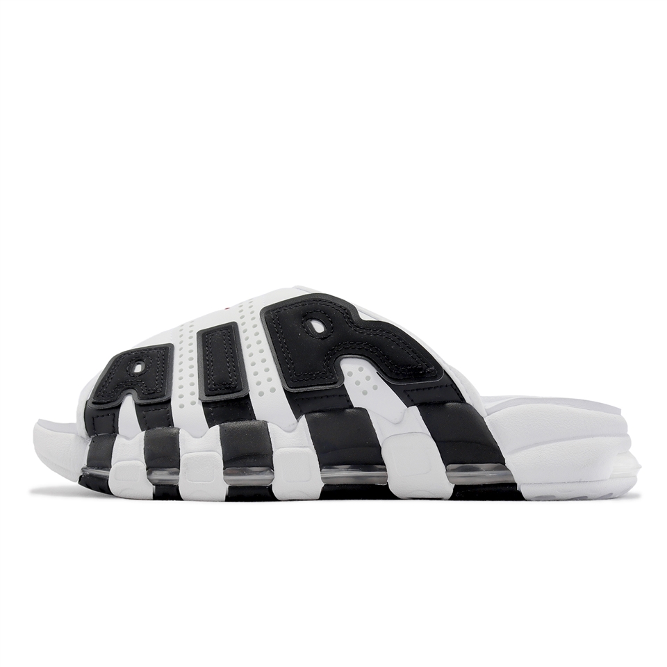 Nike 拖鞋Air More Uptempo Slide 白黑大AIR 男鞋氣墊FB7818-100|男