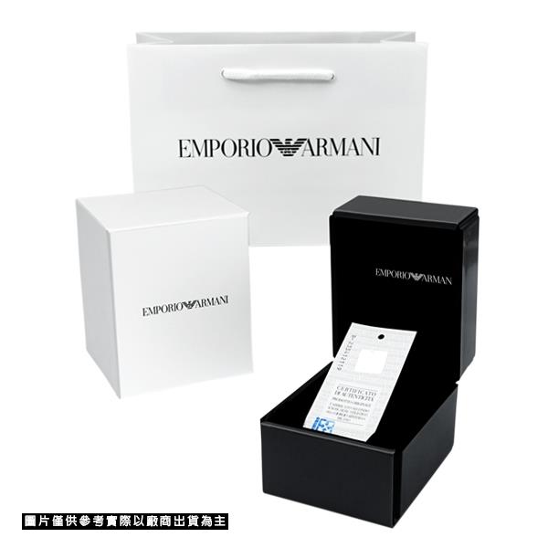 【台南 時代鐘錶 Emporio Armani】亞曼尼 AR11029 都會簡約 鋼錶帶女錶 白/玫瑰金 32mm 公司貨