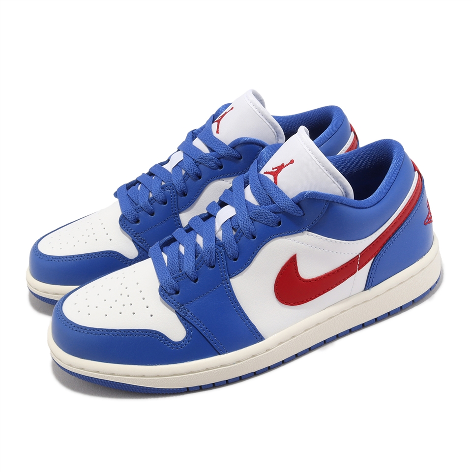 Nike Wmns Air Jordan 1 Low 藍紅女鞋男鞋AJ1 Sport Blue 喬丹