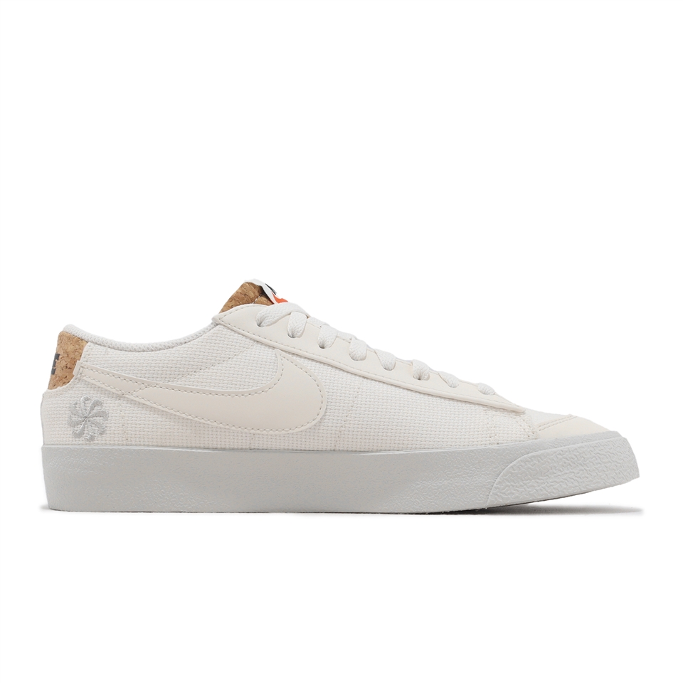 Nike 休閒鞋Blazer Low 77 PRM 米白軟木塞男鞋小白鞋DV7231-001|會員獨