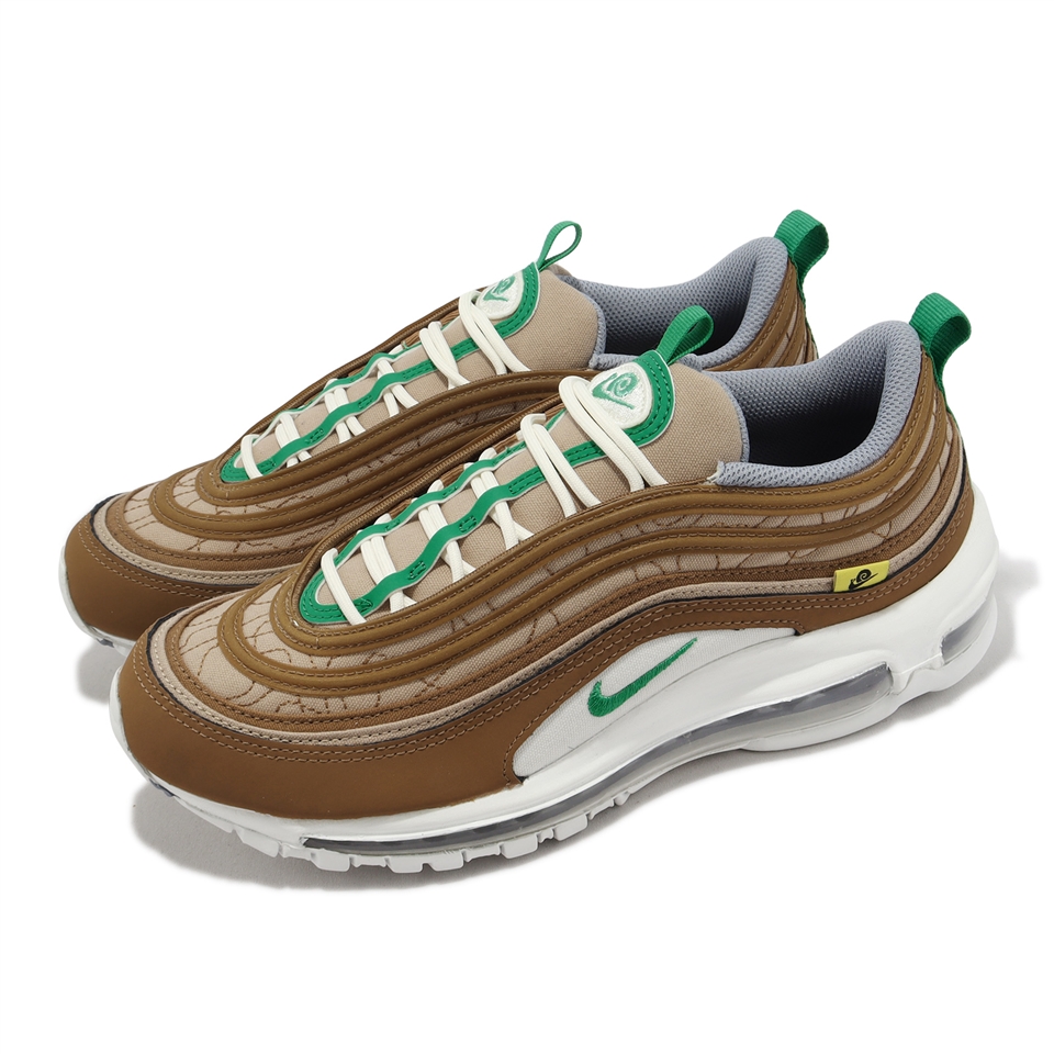 Nike 休閒鞋Air Max 97 SE 男鞋棕綠氣墊緩震運動鞋DV2621-200|會員獨享