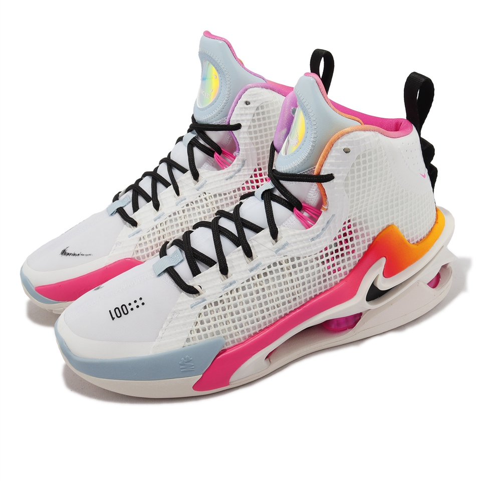 Nike 籃球鞋Air Zoom G.T. Jump EP 男鞋白粉橘氣墊緩震FJ7065-100