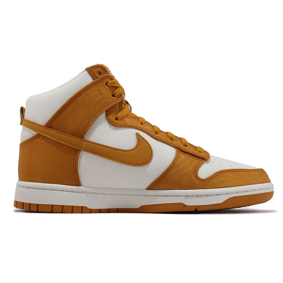 Nike 休閒鞋Dunk HI Retro SE 男鞋白棕高筒Monarch 皮革DV7223-800