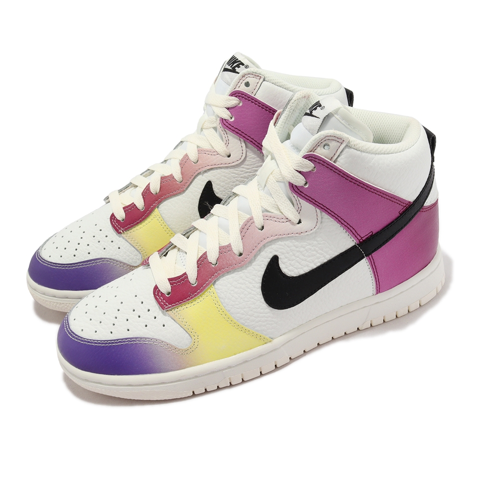 Nike 休閒鞋Wmns Dunk High 女鞋白漸層皮革高筒FD0802-100|會員獨享好