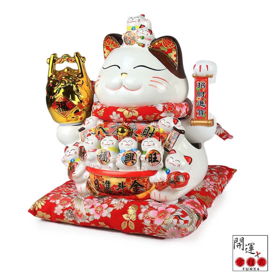 【 超特大❗】開運招き猫 招き猫 金運招財 健康長寿 財源廣進 八方来財 富貴 AU24017 大願