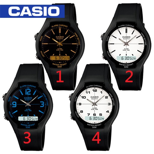 CASIO 卡西歐】日系雙顯款-學生/青少年指定(AW-90H)-共四色款網|雙顯運動錶|ETMall東森購物網