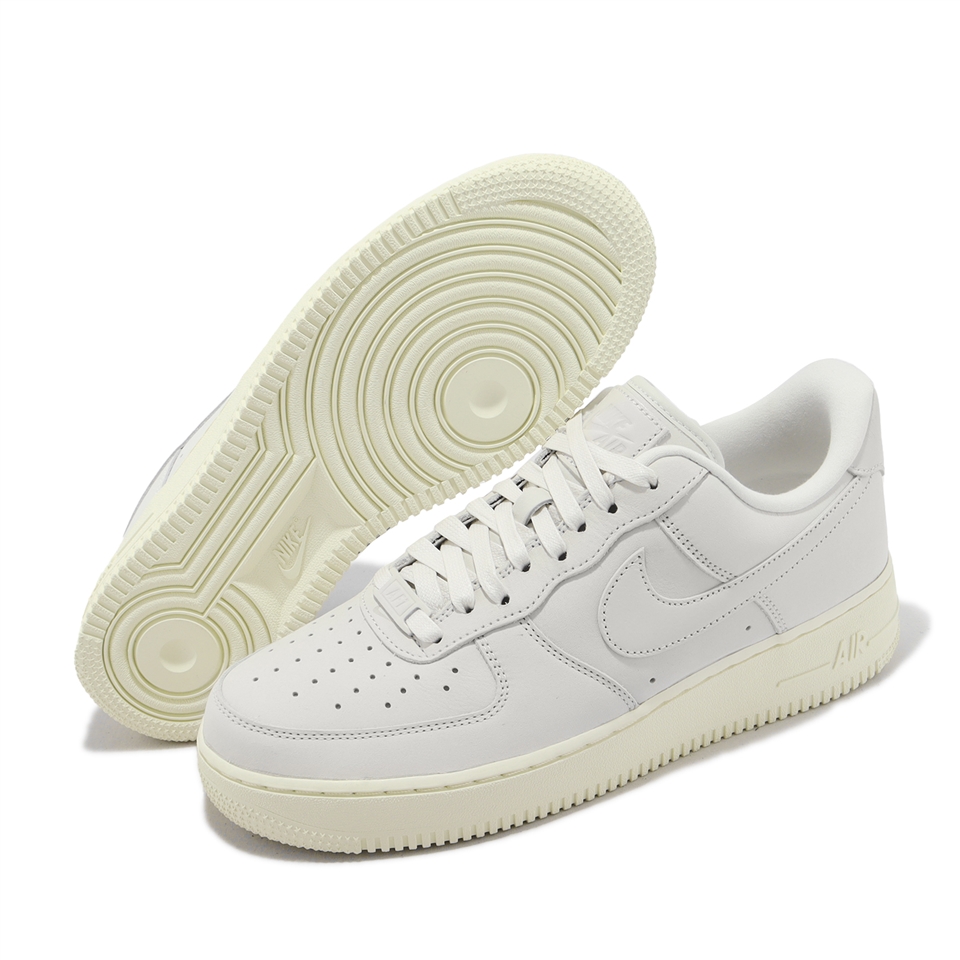 Nike 休閒鞋Wmns Air Force 1 PRM MF 女鞋灰奶油底AF1 低筒