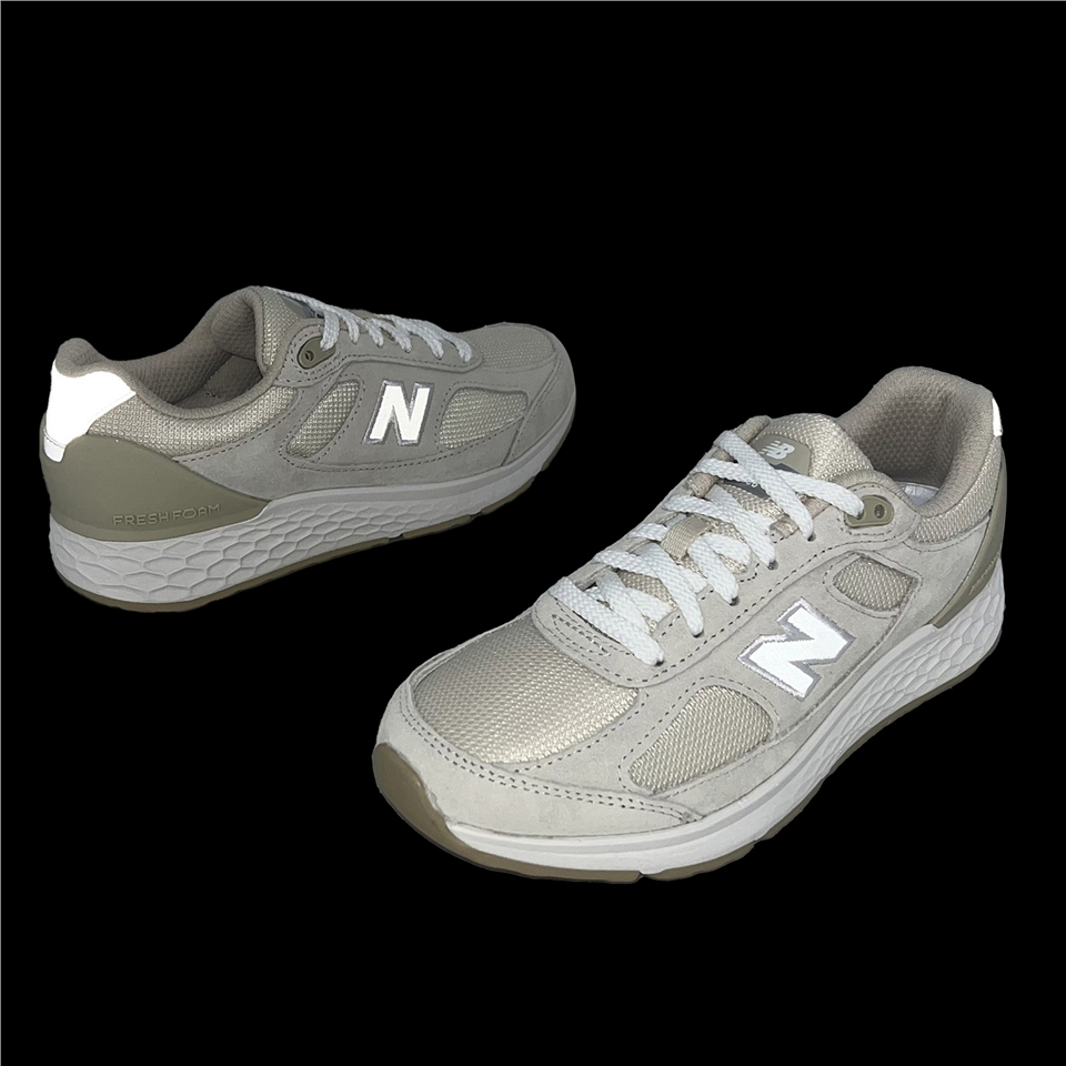 New Balance 休閒鞋Fresh Foam 1880 V1 D 寬楦女鞋奶茶色白反光緩震