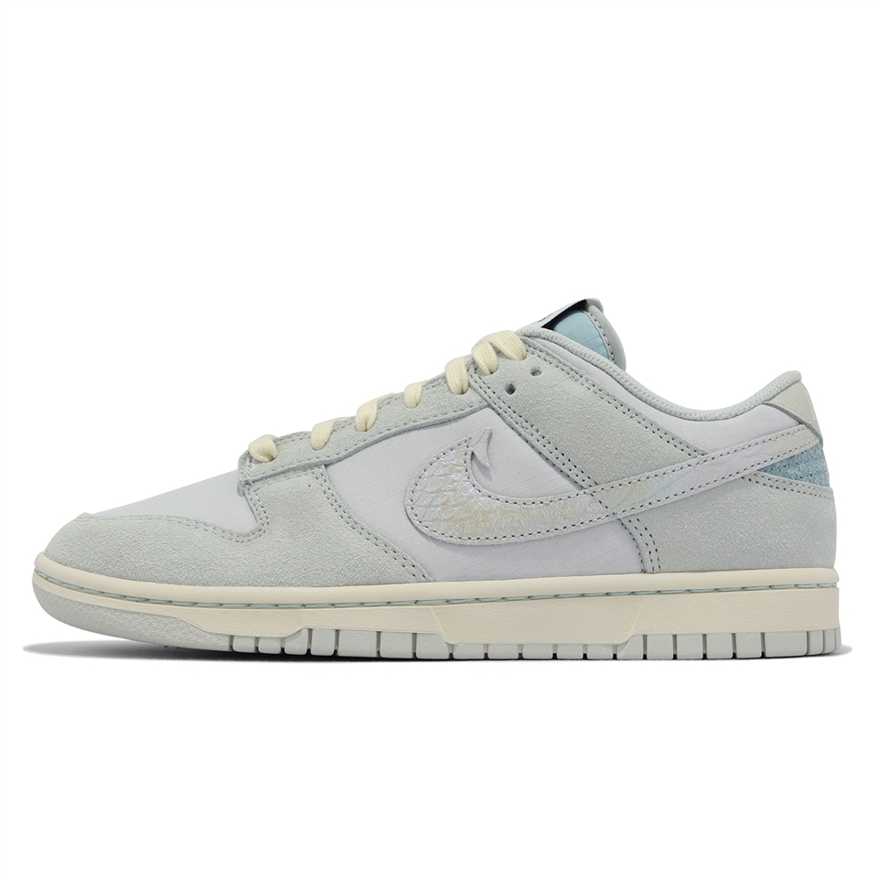 Nike 休閒鞋Dunk Low Retro SE 男鞋灰藍奶油底鮭魚虹彩魚鱗