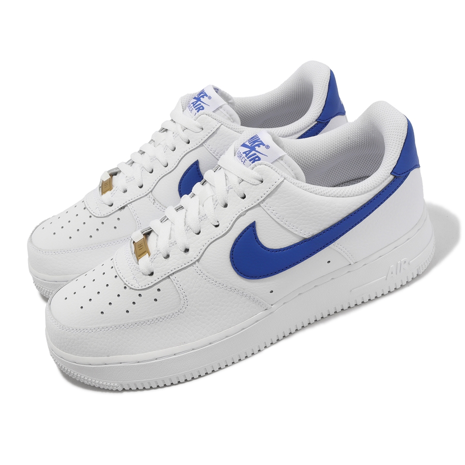 Nike 休閒鞋Air Force 1 07 LO 男鞋白藍AF1 皮革低筒DM2845-100|會員獨