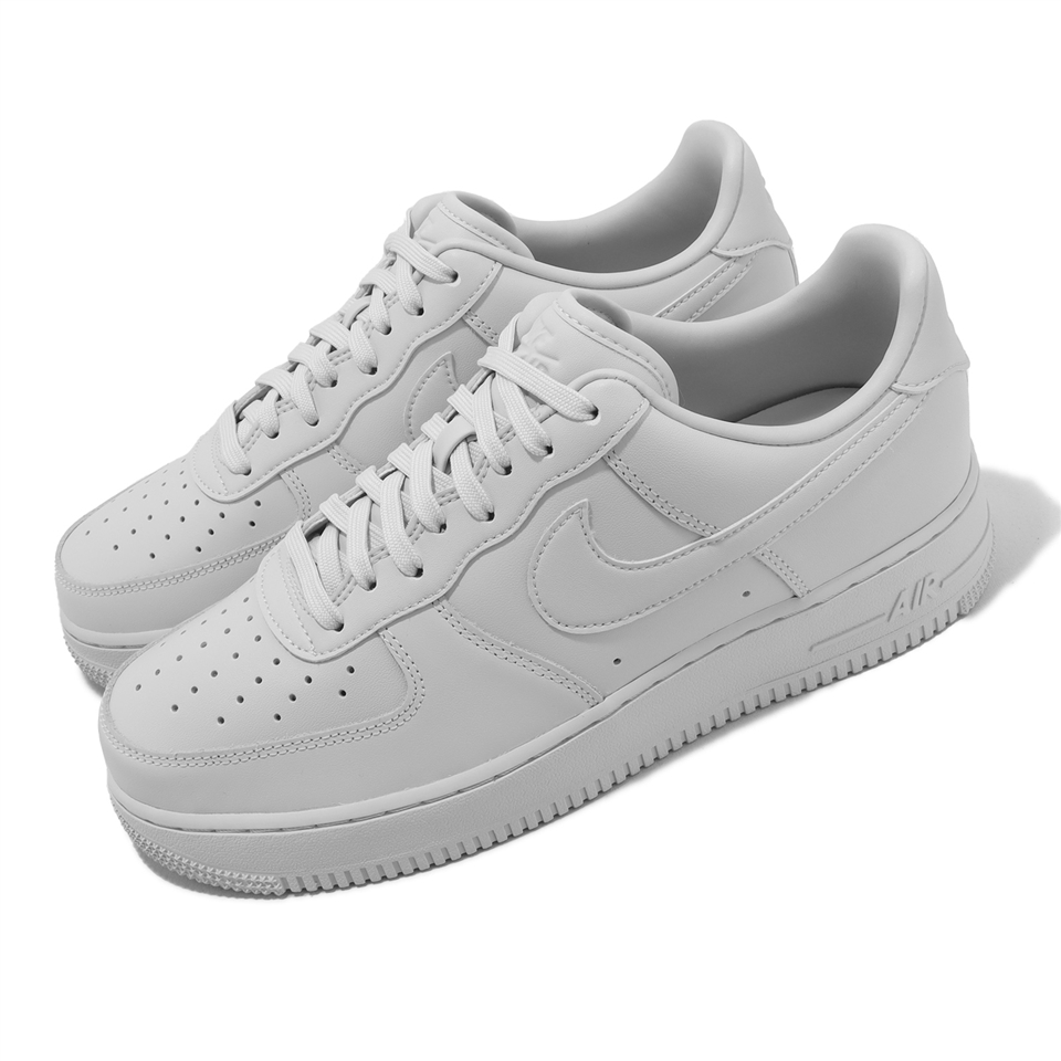 Nike 休閒鞋Air Force 1 07 Fresh 男鞋灰白全白皮革AF1 DM0211-002