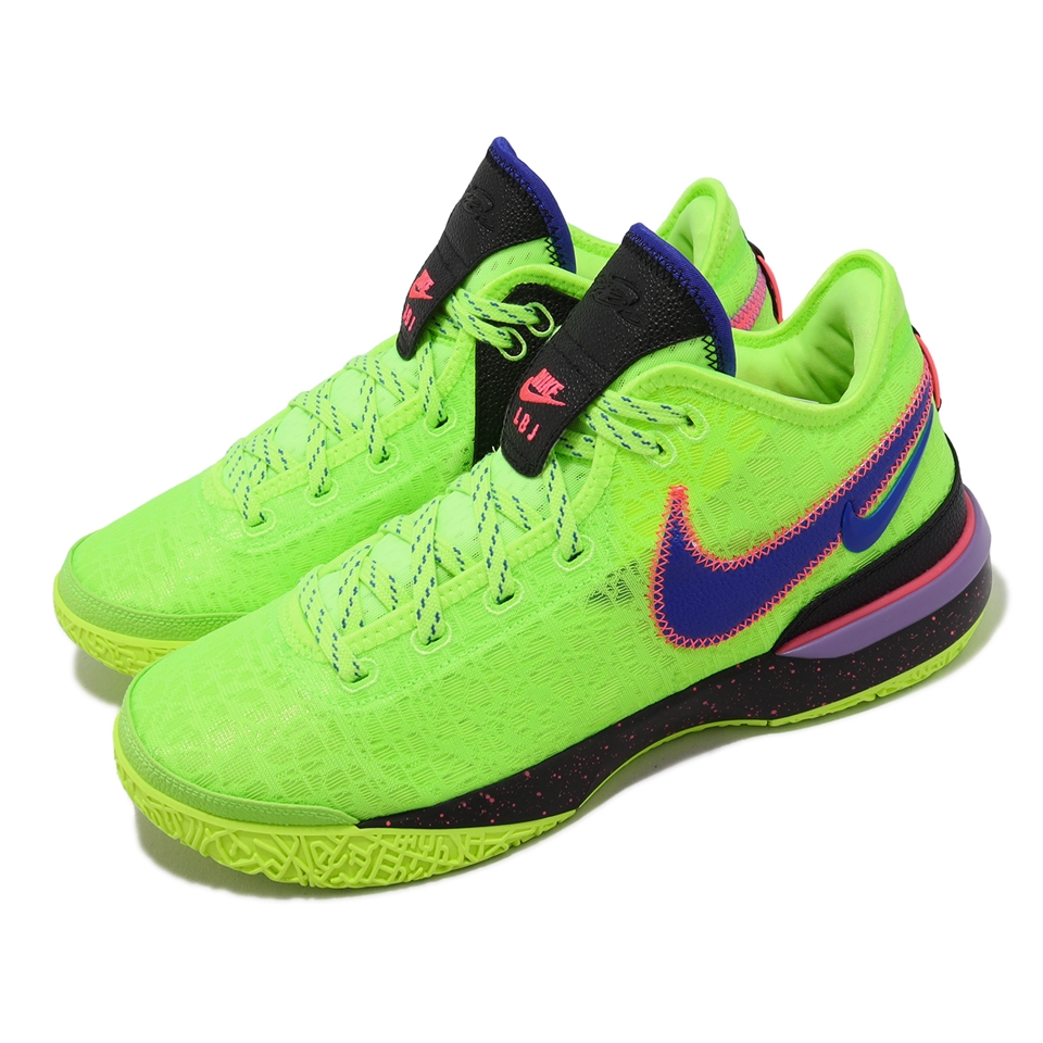 Nike 籃球鞋Zoom Lebron NXXT Gen EP 男鞋螢光綠藍LBJ 氣墊DR8788-300