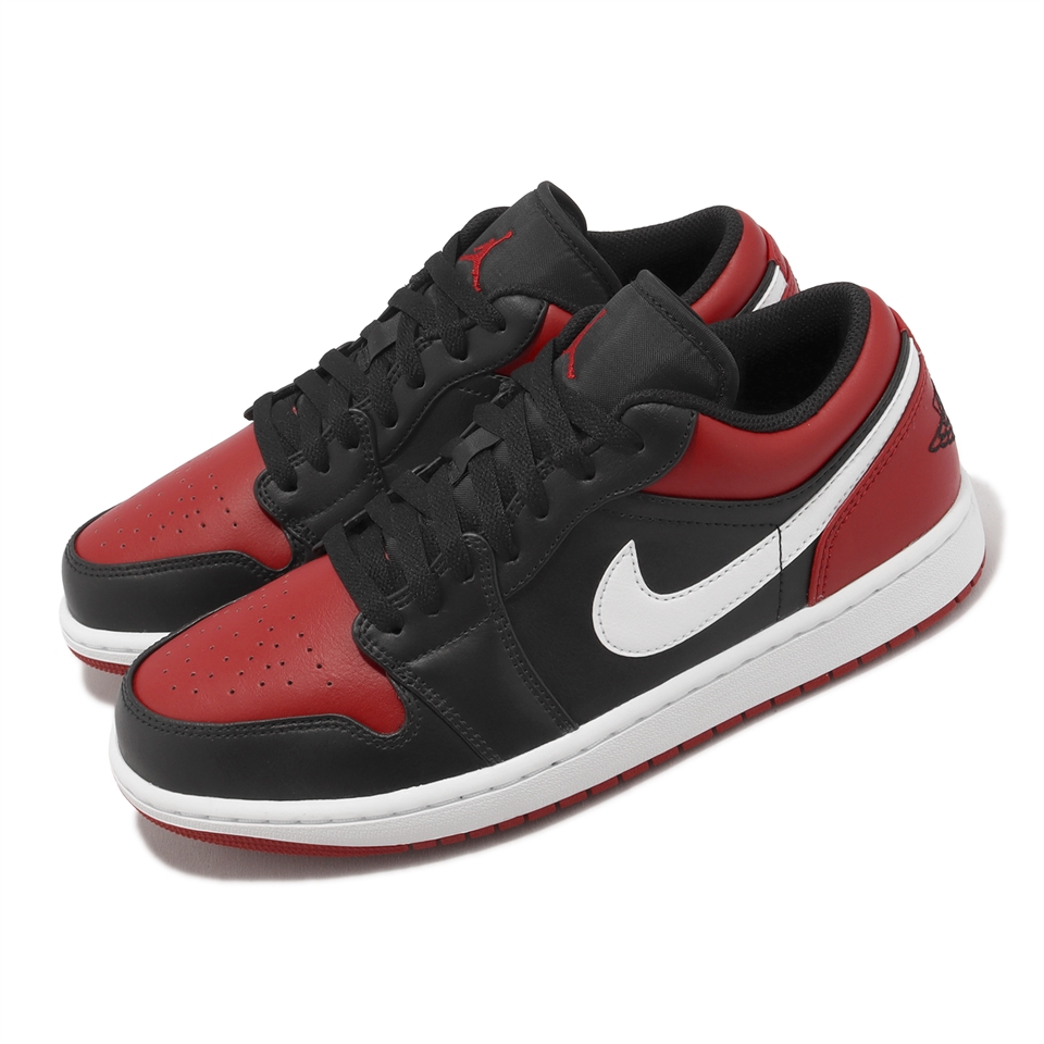 Nike 休閒鞋Air Jordan 1 Low 男鞋皮革AJ1 黑紅頭Bred Toe 喬丹1代