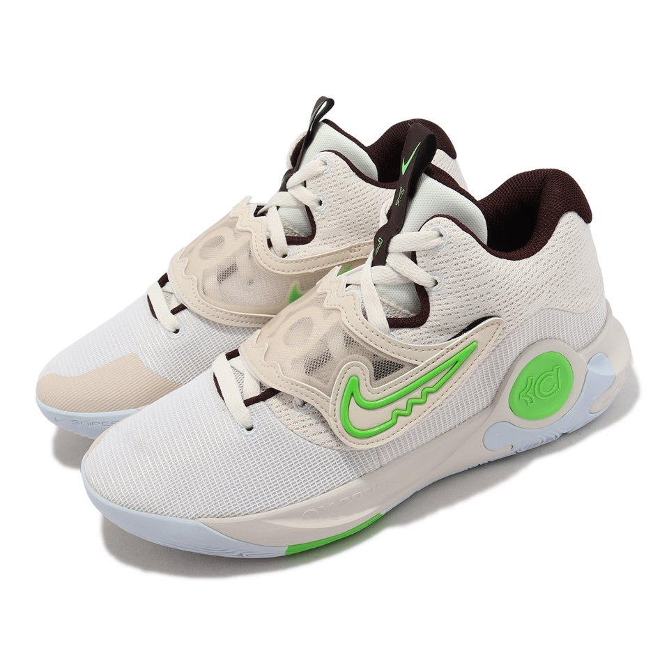 Nike 籃球鞋KD Trey 5 X EP 米白綠男鞋氣墊杜蘭特魔鬼氈DJ7554-014