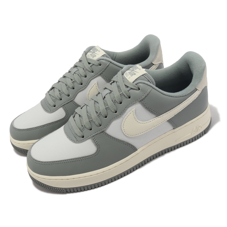 Nike 休閒鞋Air Force 1 07 LX 男鞋綠白皮革奶油底仿舊復古AF1 DV7186