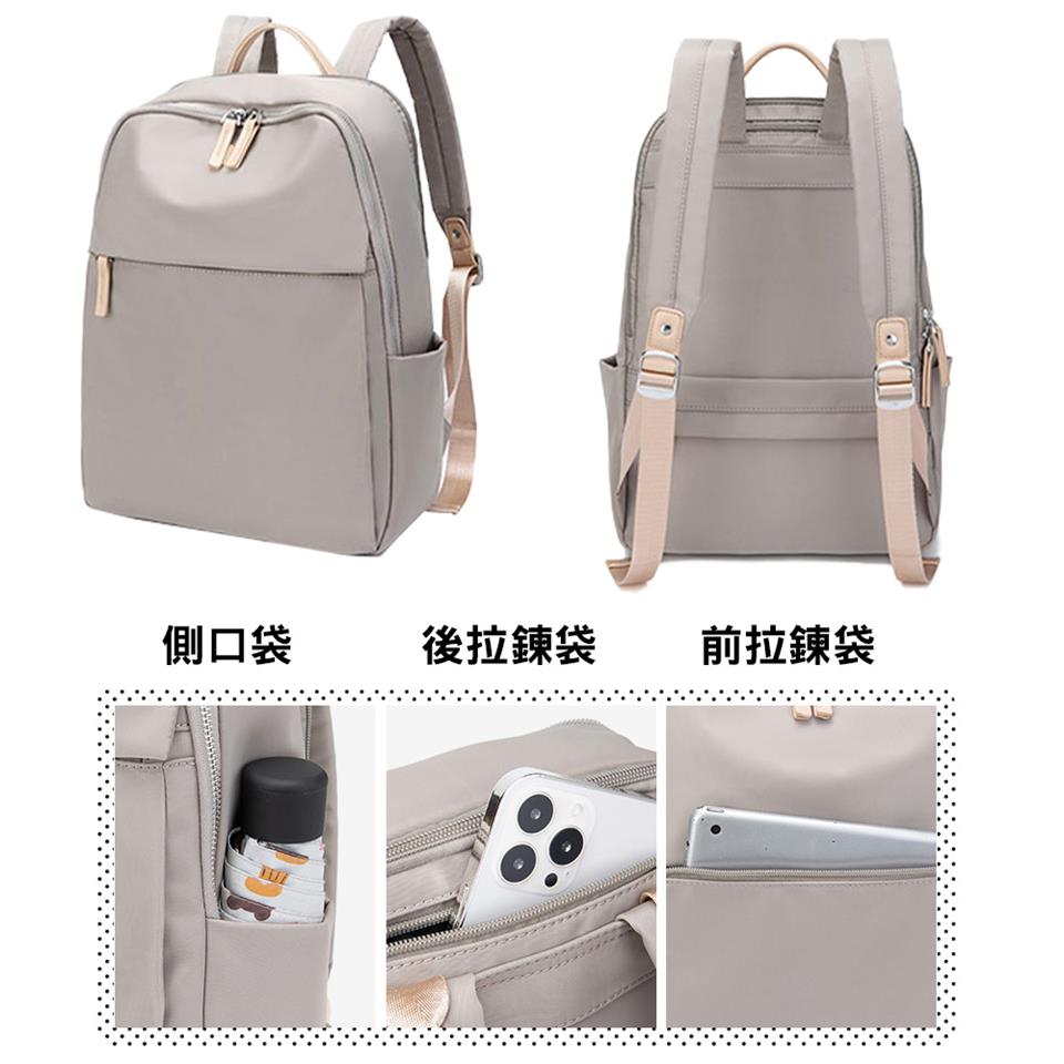 側口袋 後拉鍊袋 前拉鍊袋