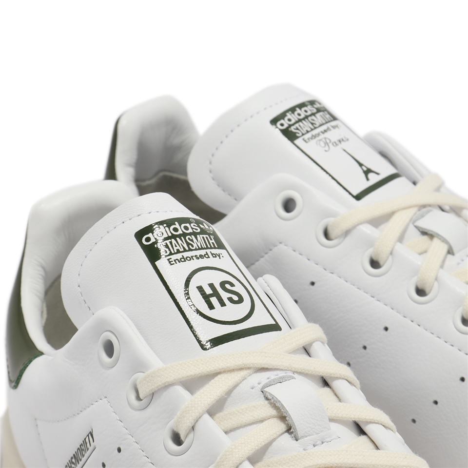 adidas x Highsnobiety Stan Smith 男鞋女鞋白綠聯名小白鞋奶油底愛