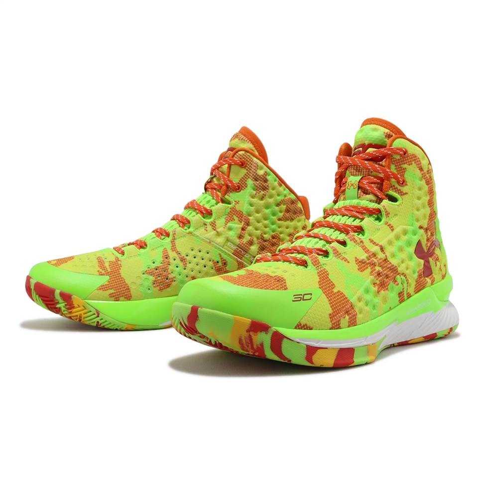 Under Armour 籃球鞋Curry 1 男鞋綠橘聯名1代Sour Patch Kids 軟糖