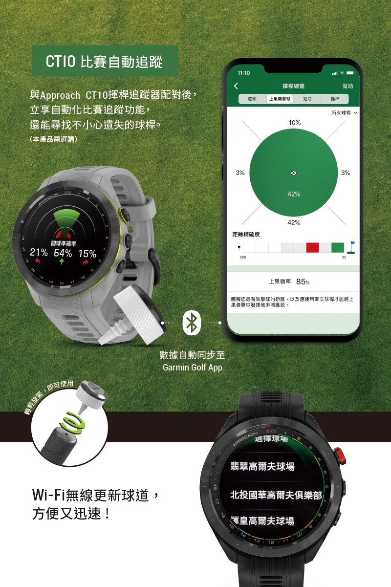 GARMIN Approach S70 進階高爾夫球GPS腕錶-47mm 沉穩黑|會員獨享好康