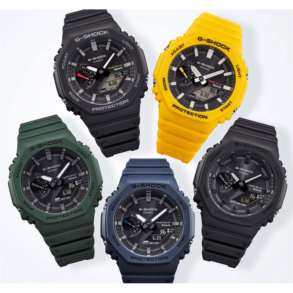 CASIO 卡西歐G-SHOCK 極簡八角太陽能電力智慧藍牙手錶(GA