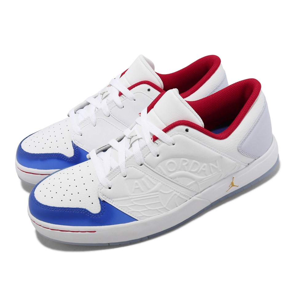 Nike 休閒鞋Jordan NU Retro 1 Low 男鞋白藍紅皮革低筒菲律賓AJ1