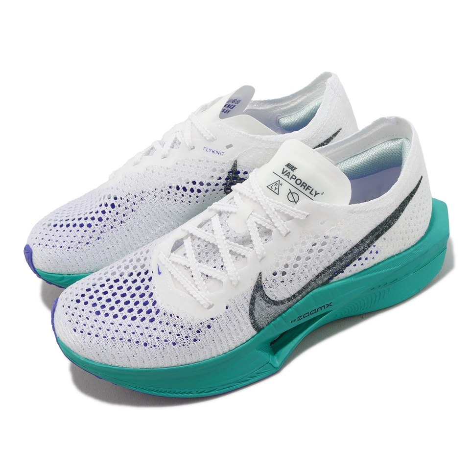 Nike 競速跑鞋Wmns Zoomx Vaporfly Next% 3 女鞋白翡翠綠輕量碳板