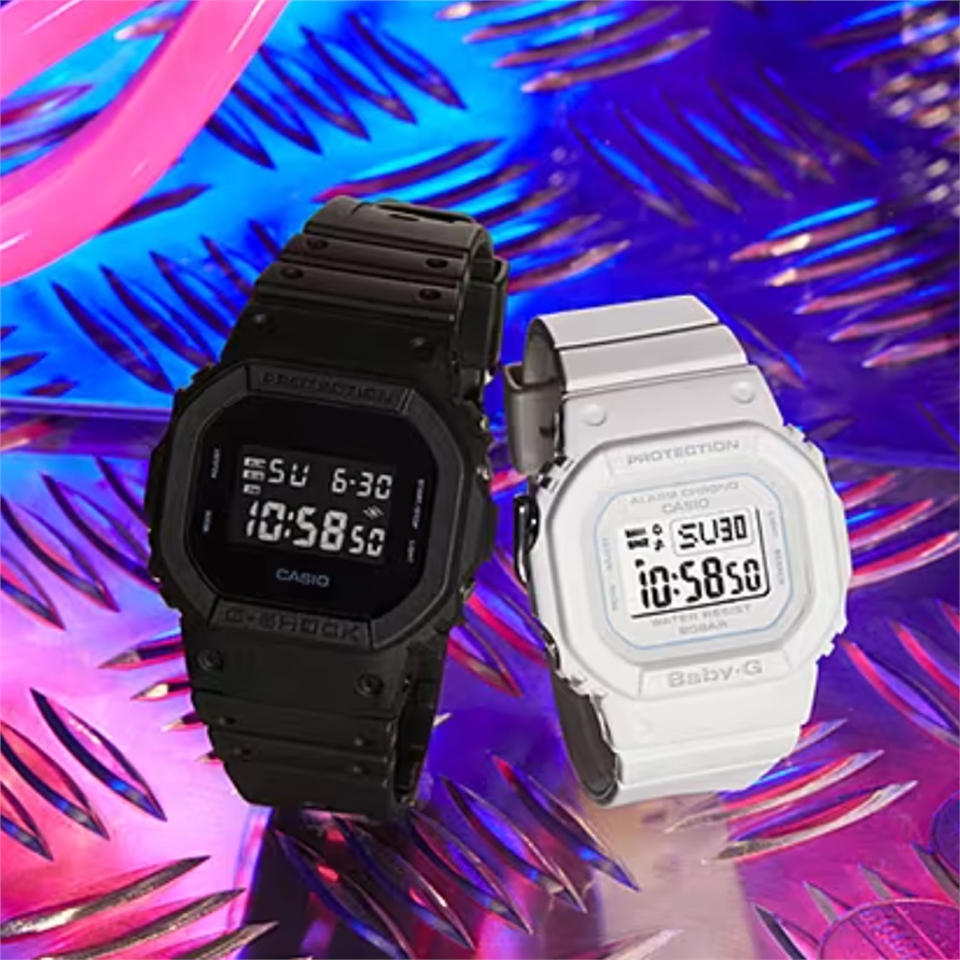 CASIO G-SHOCK 純色時尚電子腕錶DW-5600BB-1|會員獨享好康折扣活動