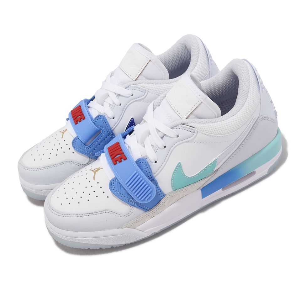 Nike 休閒鞋Air Jordan Legacy 312 Low GS 大童鞋女鞋白藍漸層魔鬼氈