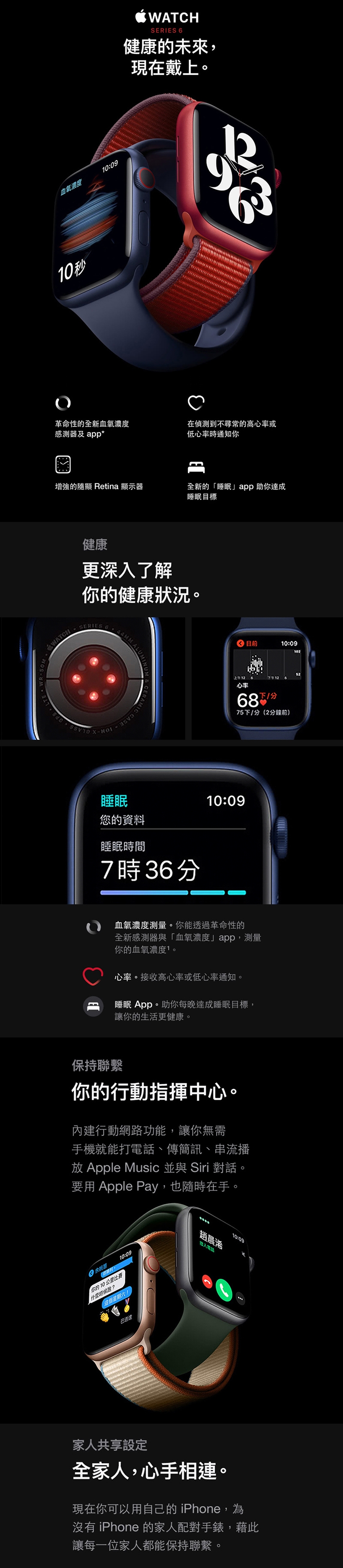 福利品】Apple Watch Series 6 44公釐LTE 鋁金屬錶殼保固6個月贈矽膠錶