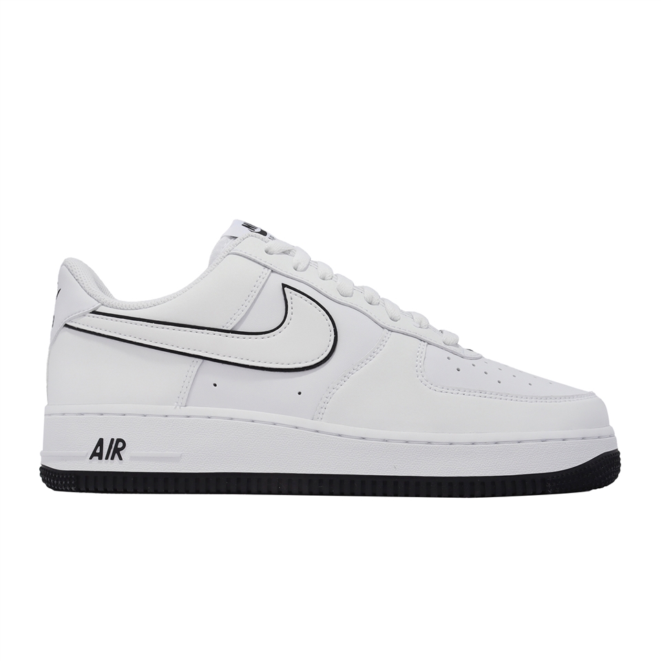 Nike 休閒鞋Air Force 1 07 白黑男鞋AF1 小白鞋滾邊百搭DV0788-103