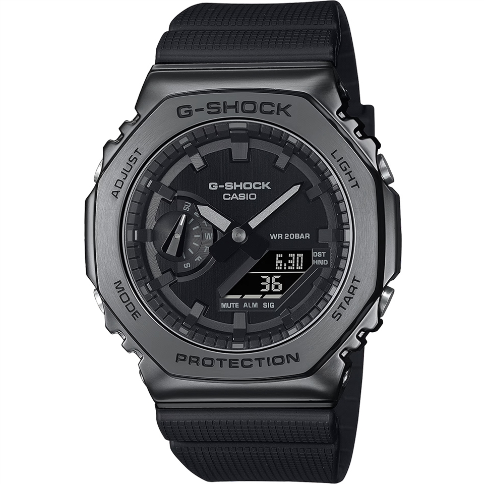 CASIO 卡西歐G-SHOCK 農家橡樹八角雙顯手錶(GM-2100BB-1A)|會員獨享好