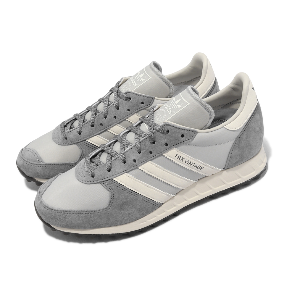 adidas 休閒鞋TRX Vintage 男鞋女鞋灰米白麂皮復古三葉草愛迪達IG5070