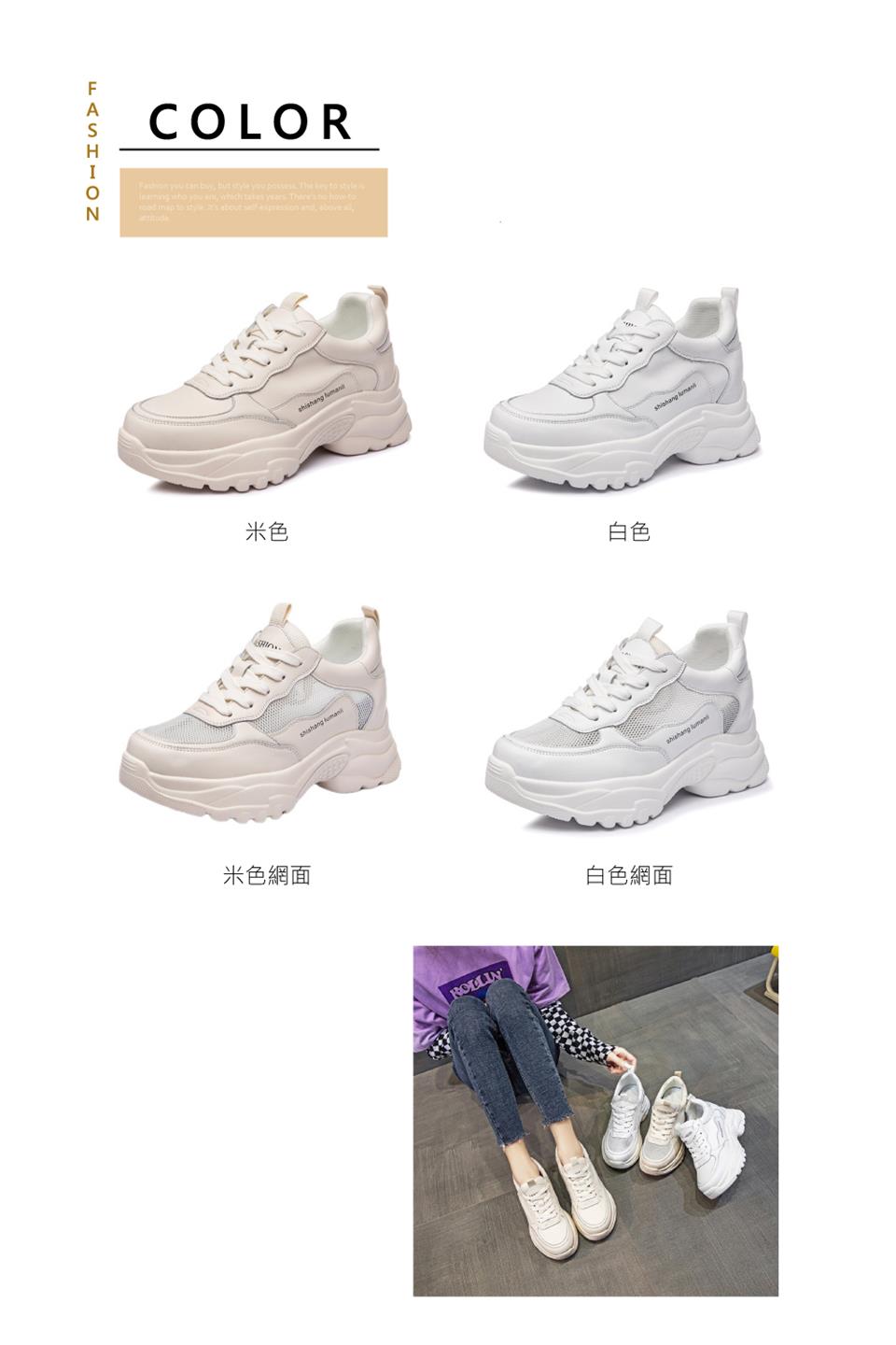 米色 米色網面 白色網面