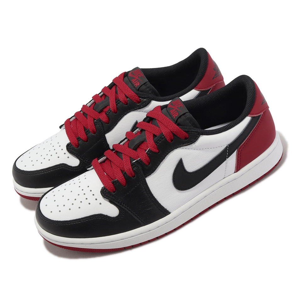 Nike Air Jordan 1 Retro Low OG 男鞋Black Toe 黑白紅AJ1 CZ0790