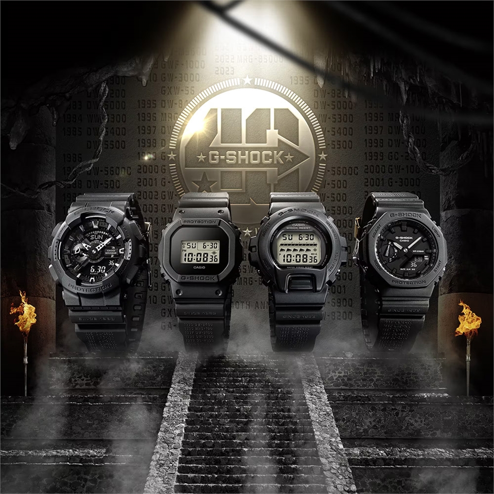 CASIO 卡西歐G-SHOCK 40周年全黑限量版手錶(DW-6640RE-1)|G-SHOCK