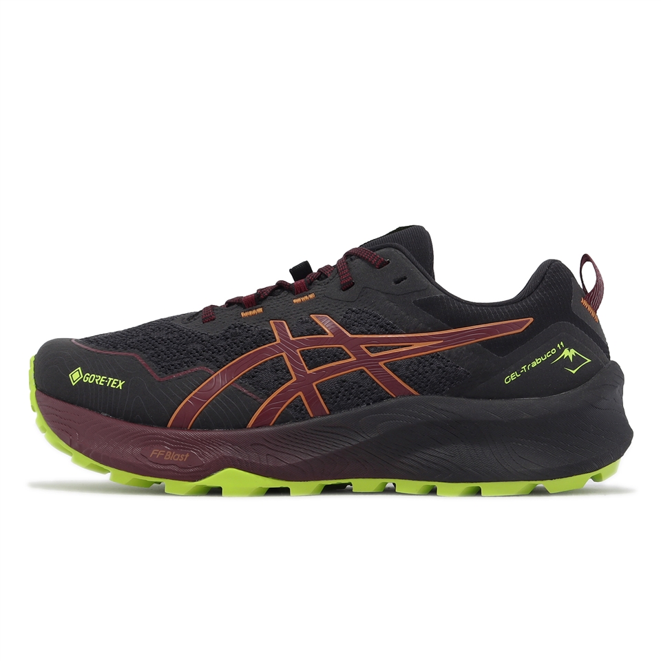 Asics 越野跑鞋GEL-Trabuco 11 GTX 男鞋黑紅防水亞瑟膠戶外運動鞋亞瑟